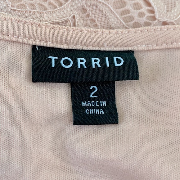 Torrid Blush Lace Fluted Dress - Picture 10 of 13